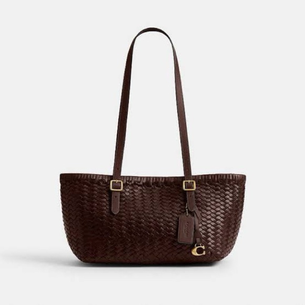 Coach Maple Woven Swing Tote